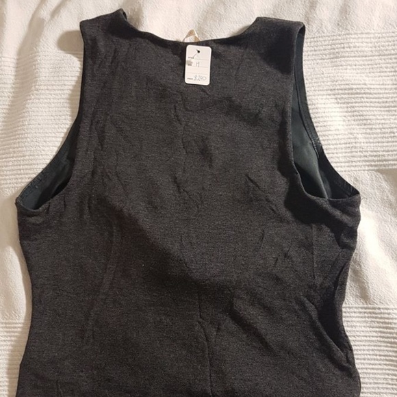 NWT Bailey 44 Black Charcoal Grey Suede Top Medium - Picture 4 of 6
